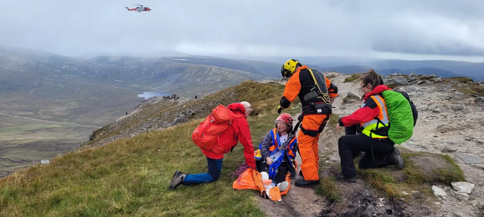 Donegal Mountain Rescue team members responding to an emergency callout